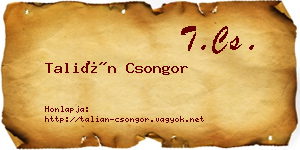 Talián Csongor névjegykártya